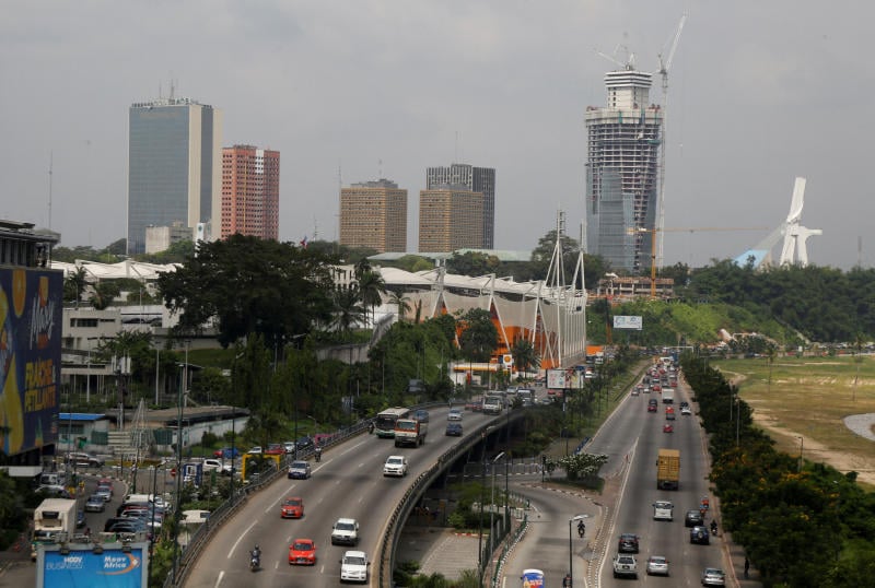 A view of the central business district of Plateau ahead of the 34th edition of the African Cup of Nations (AFCON) scheduled to take place from Jan 13 to Feb 11, 2024, in Abidjan, Ivory Coast, on Dec 8, 2023. (Photo: Reuters)