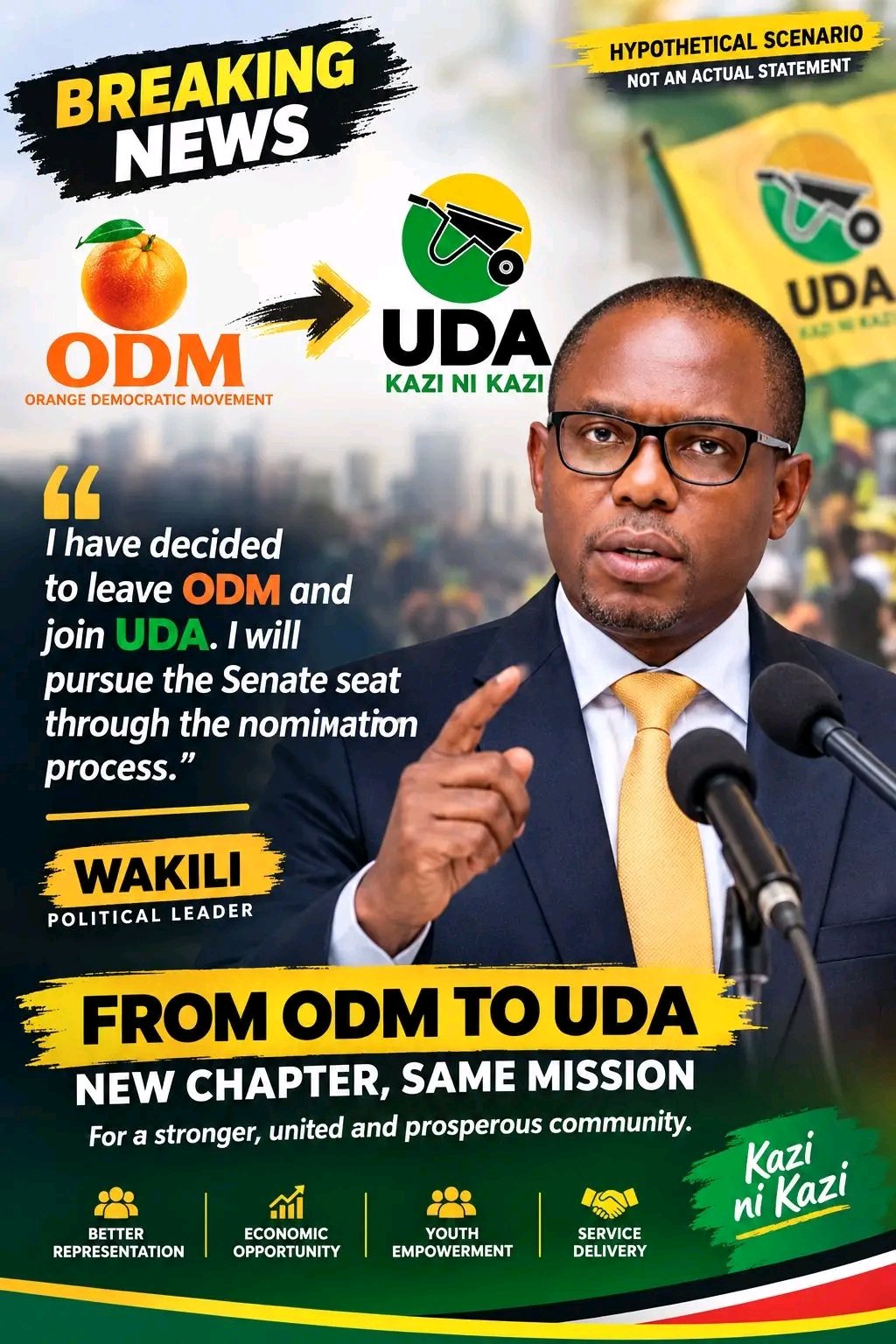 I have decided to leave ODM and Join UDA says Mathare member of parliament Antony Oluoch (Wakili)