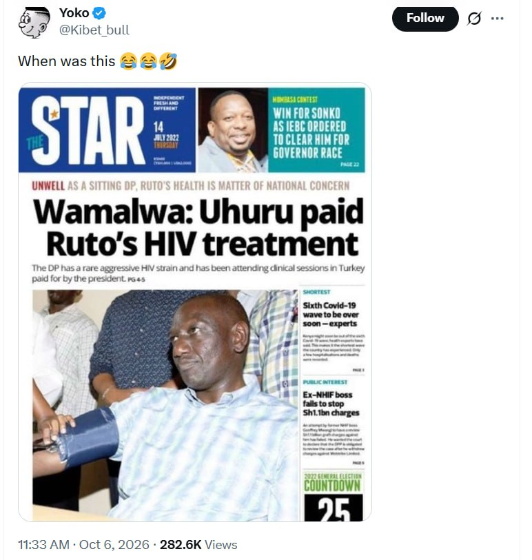 Wamalwa: Uhuru paid Ruto's HIV treatment | JamiiForums Tanzania