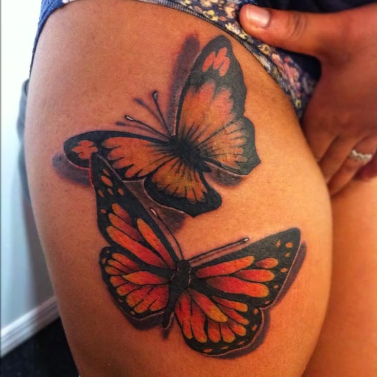 3D Butterfly  _. Cool #3D #butterfly #tattoo.jpg