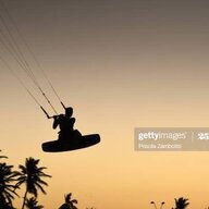 Kitesurfing flamingo