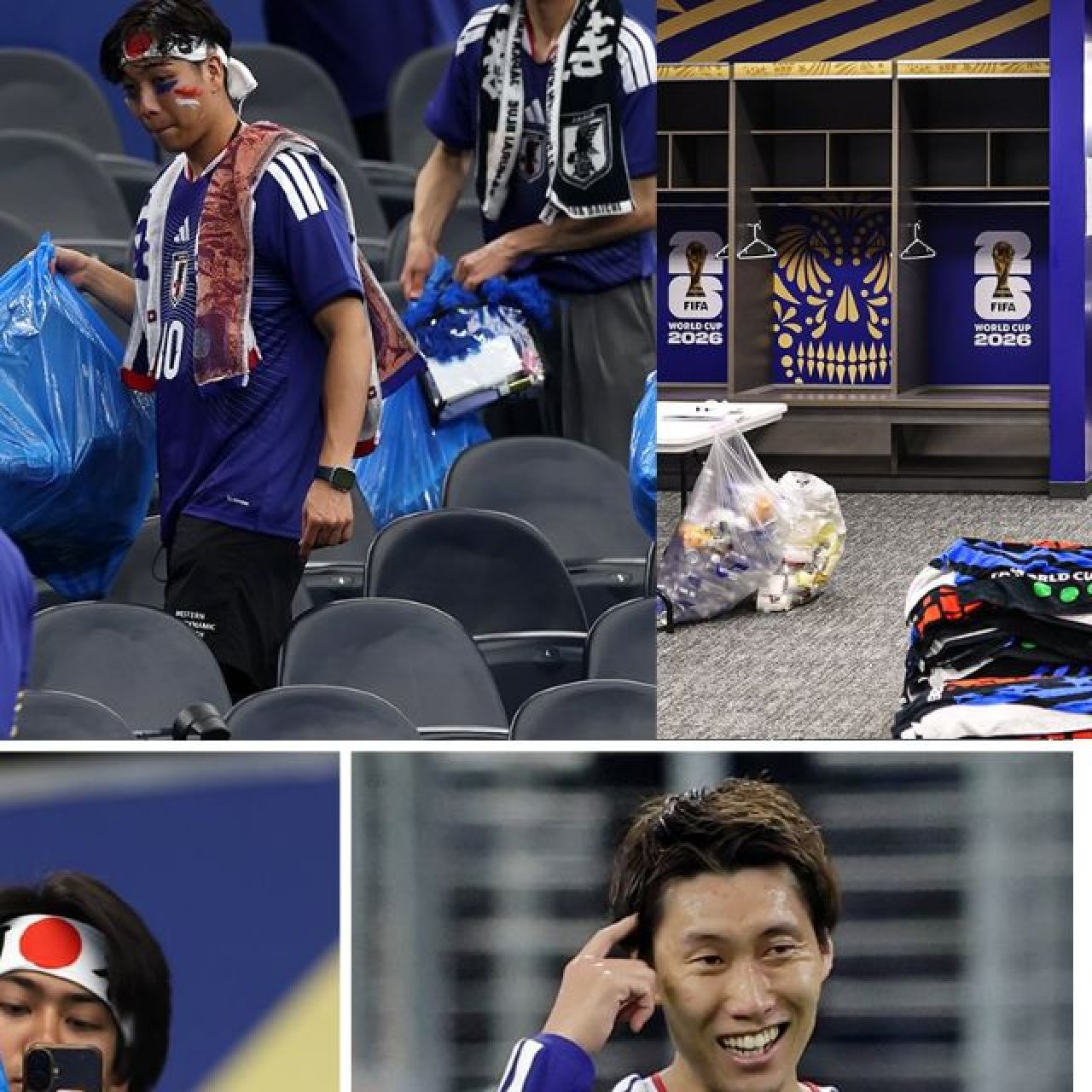 Japan waendeleza utamaduni wao wa kusafisha chumba cha kubadilishia nguo baada ya mechi