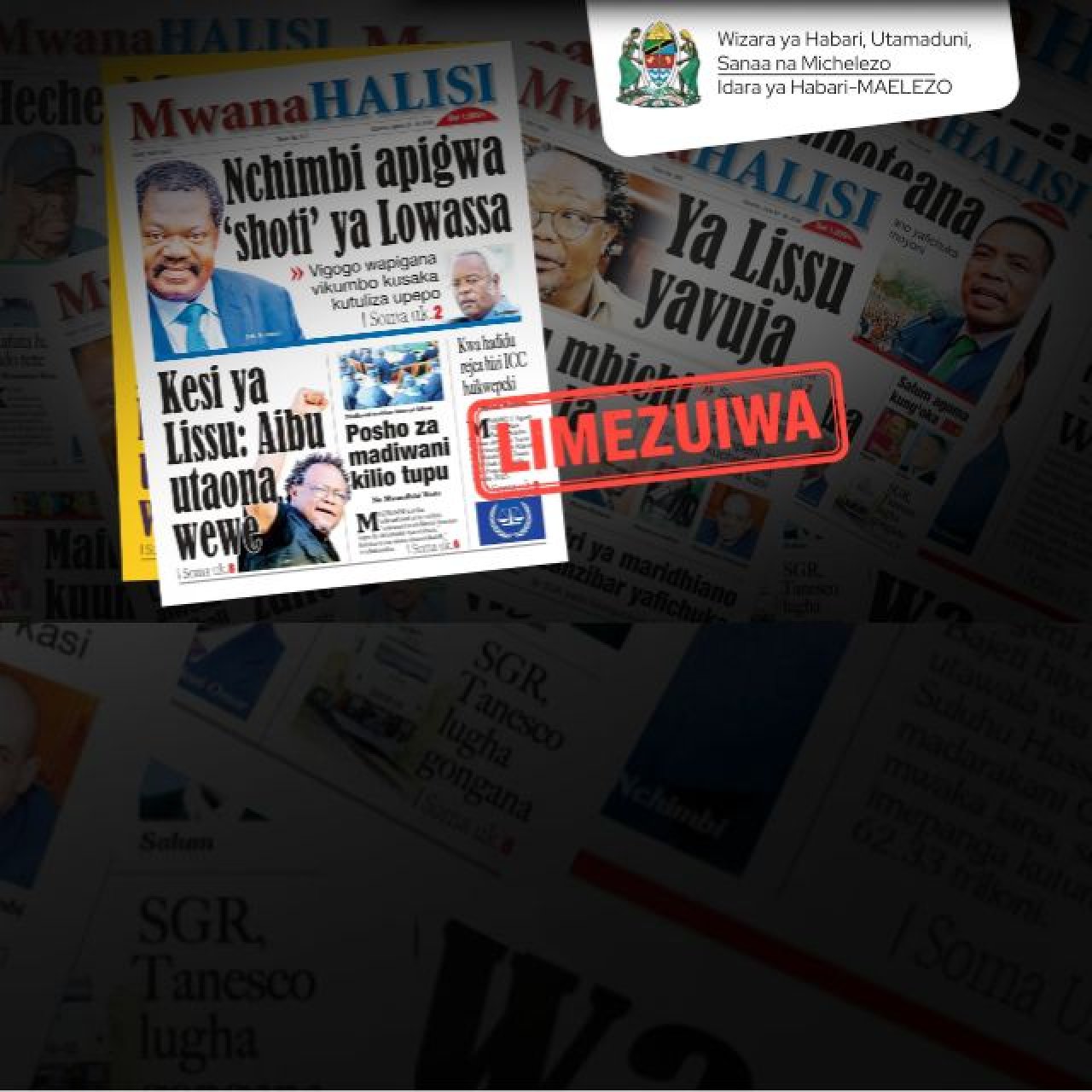 Leseni ya Gazeti la Mwanahalisi yasitishwa kwa Miezi Sita