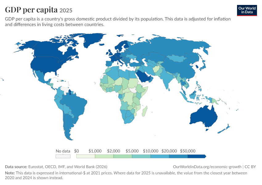 GDP per capita - Our World in Data