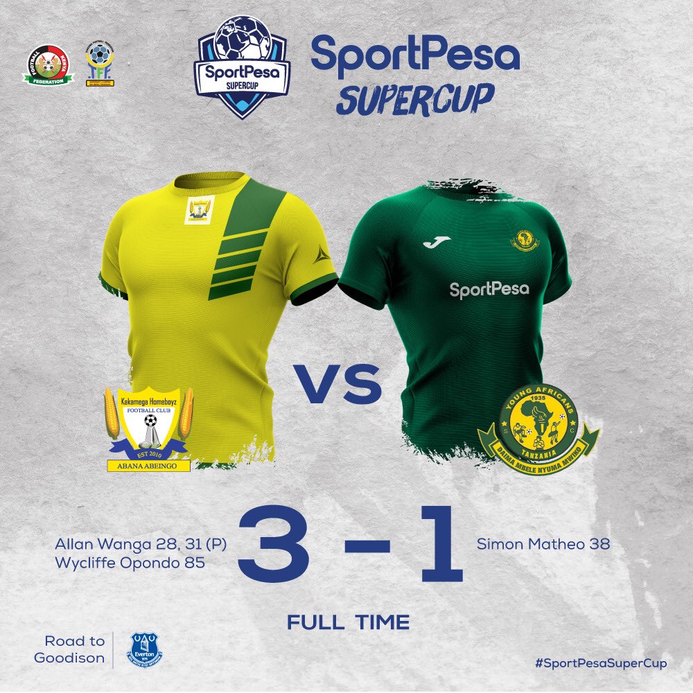 SportPesa Kenya på Twitter: ⚽️| Full Time Results! Kakamega Homeboyz  becomes the first team to make it to #SportPesaSuperCup semifinals after  beating Yanga 3 goals to 1. What a match! https://t.co/QWVZzqGcWK /