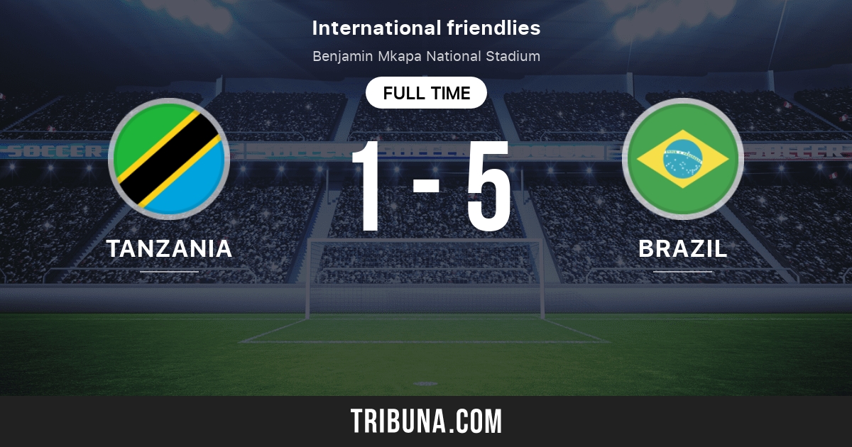 Tanzania vs Brazil: Live Score, Stream and H2H results 6/7/2010. Preview match Tanzania vs Brazil, team, start time. Tribuna.com