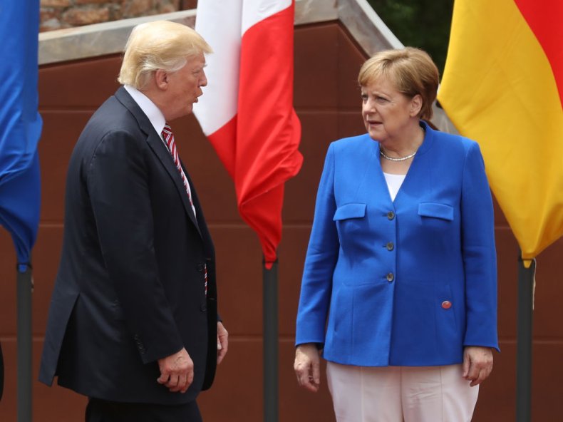 Donald Trump and Angela Merkel