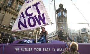 An Extinction Rebellion protest in Glasgow