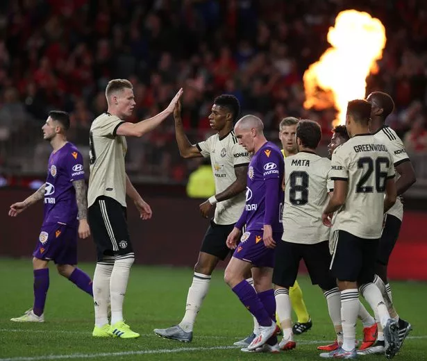 United started their pre-season tour with a 2-0 win over Perth Glory