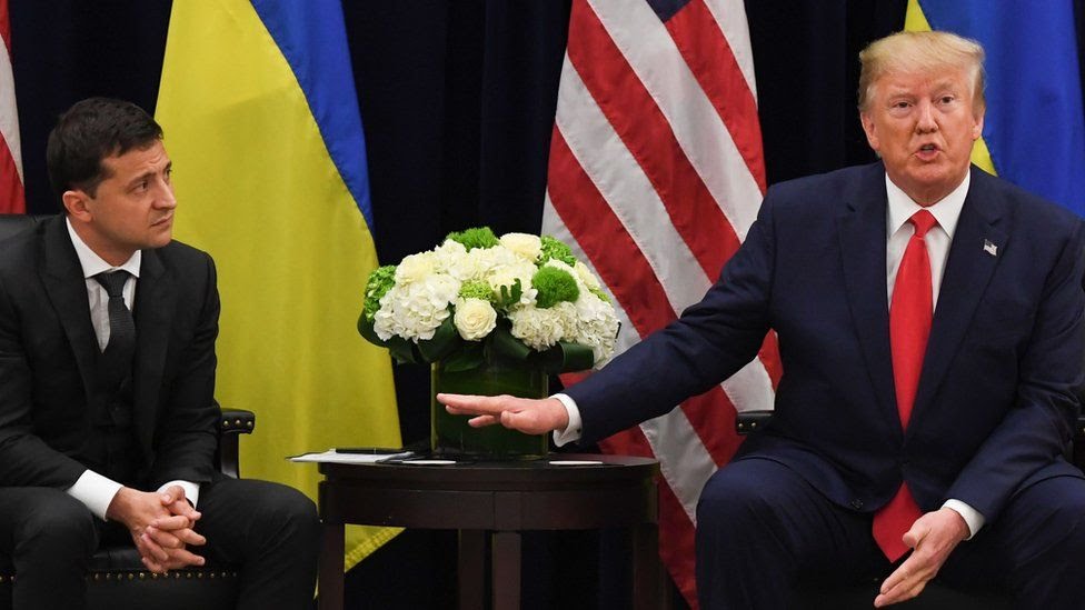 Volodymyr Zelensky and Donald Trump meet on the sidelines of the UN General Assembly in New York, September 2019
