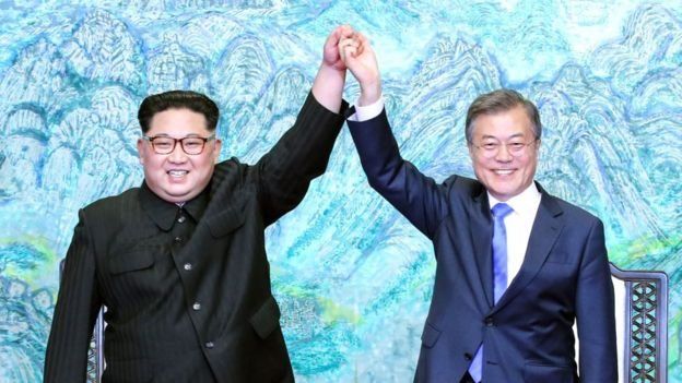 Kim jong un na Moon jae-in