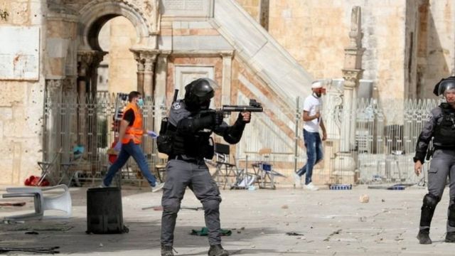 Ghasia zilizuka nje ya msikiti wa Al-Aqsa katika mji wa zamani wa Jerusalem