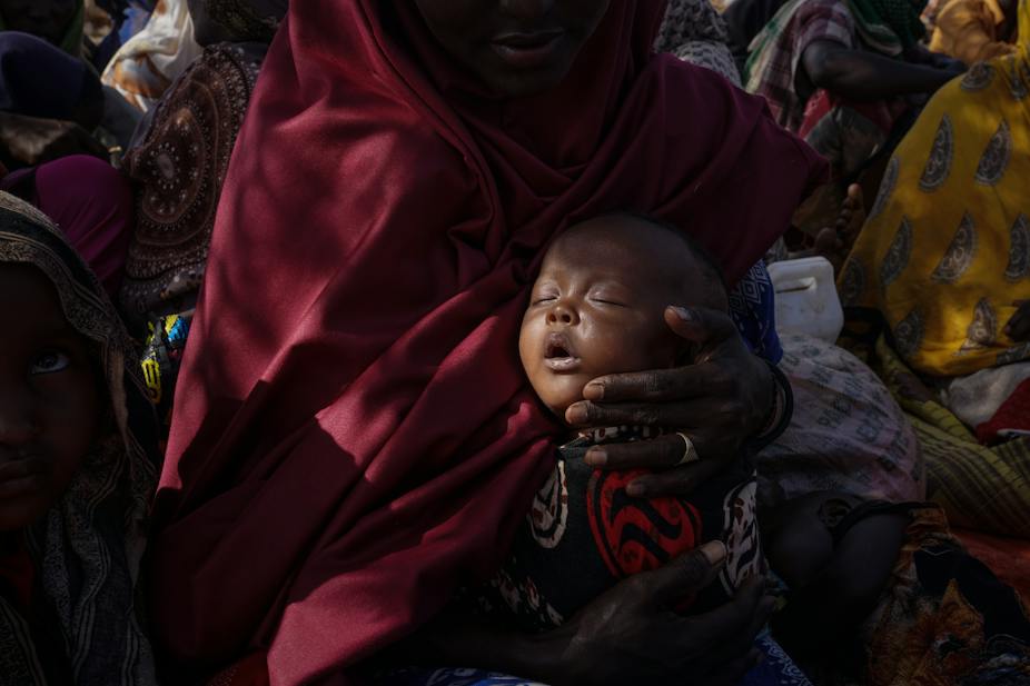 Baby in mother's arms