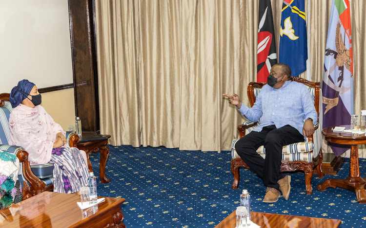 President Uhuru Kenyatta held talks with the Deputy Secretary-General of the United Nations AminaJMohammed at State House, Nairobi.