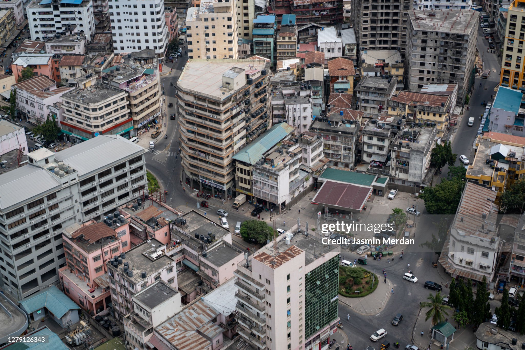 Dar es Salaam Business District Cityscape High Angle View : Stock Photo
