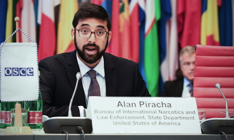 Foreign Affairs Officer Alan Piracha of the US State Department's Bureau of International Narcotics and Law Enforcement Affairs.