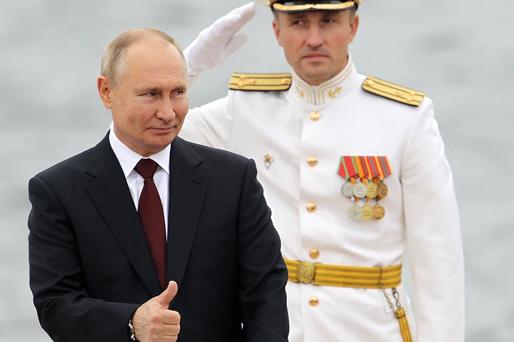 Dmitry Shumeiko or Dima Button with Vladimir Putin