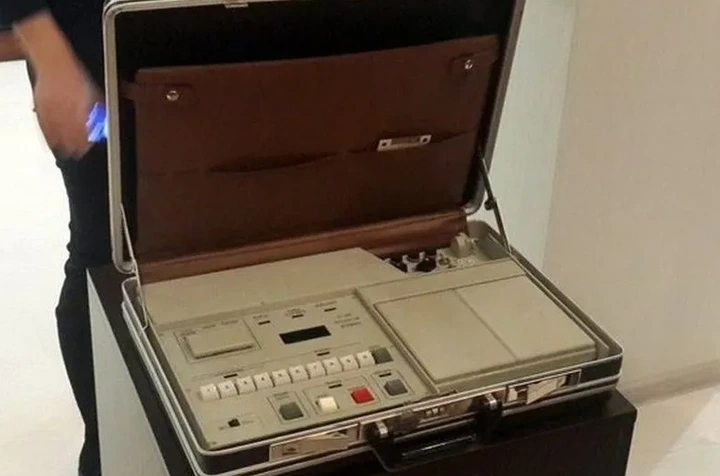 The briefcase that Mr Button carries at all times