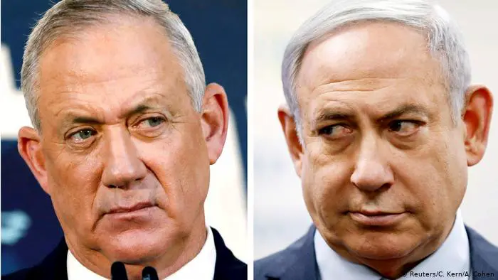 Bildkombo Israel Gantz Netanjahu (Reuters/C. Kern/A. Cohen)