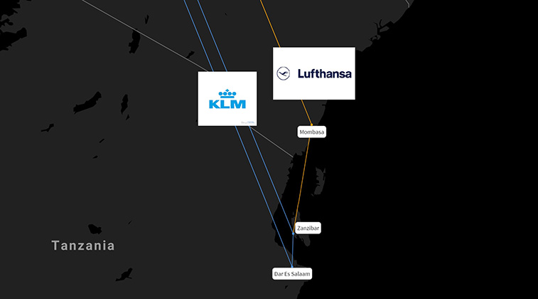 KLM and Lufthansa to BOTH begin Zanzibar; fast-growing from Europe