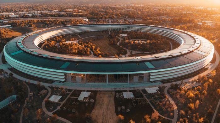Apple headquarters located at One Apple Park Way in Cupertino, California, United States
