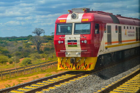 A Kenya Railways DF8B locomotive.