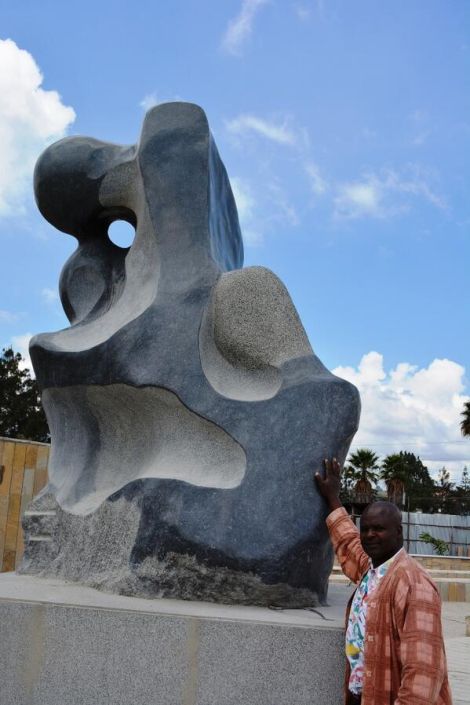 Sculpture by Gerard Motondi which was unveiled during Kenya at 50 celebrations at Uhuru Gardens, Nairobi