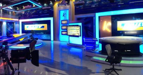 A news set at K24 studios in Nairobi