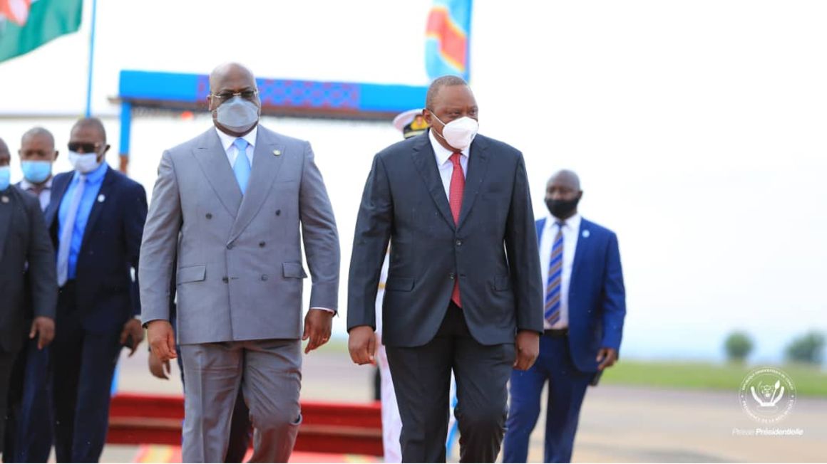 Presidents Uhuru Kenyatta and Felix Tshisekedi 